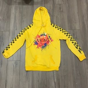 Yellow loose hoodie